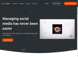 How agorapulse.com looks like on a tablet such as an iPad.