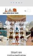 How agrajaipurdelhitours.com looks like on a mobile device such as an iPhone.