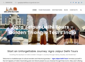 How agrajaipurdelhitours.com looks like on a tablet such as an iPad.