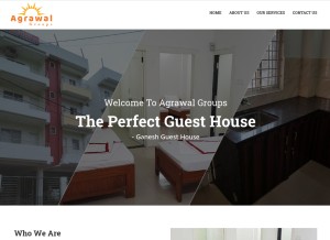 How agrawalgroups.com looks like on a tablet such as an iPad.