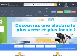How agriconomie.com looks like on a tablet such as an iPad.