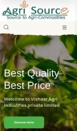 How agrisource.co.in looks like on a mobile device such as an iPhone.