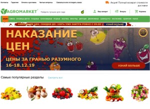 How agro-market.net looks like on a tablet such as an iPad.