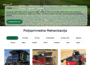 How agrocesla.com looks like on a tablet such as an iPad.