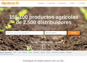 How agroterra.com looks like on a tablet such as an iPad.