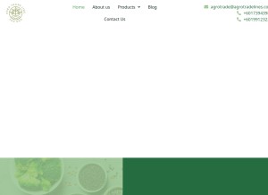 How agrotradeline.info looks like on a tablet such as an iPad.