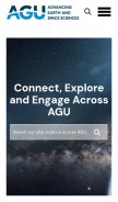 How agu.org looks like on a mobile device such as an iPhone.