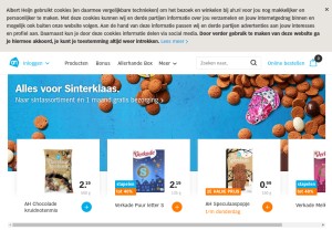 How ah.nl looks like on a tablet such as an iPad.