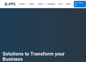 How ahex.co looks like on a tablet such as an iPad.