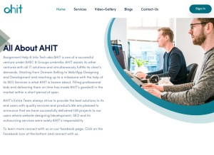 How ahitechno.com looks like on a tablet such as an iPad.