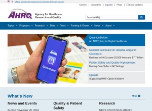 How ahrq.gov looks like on a tablet such as an iPad.