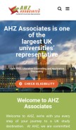 How ahzassociates.co.uk looks like on a mobile device such as an iPhone.