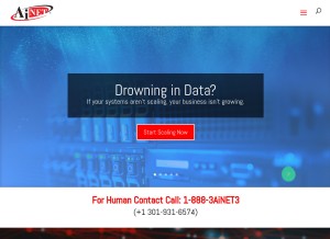 How ai.net looks like on a tablet such as an iPad.