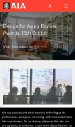 How aia.org looks like on a mobile device such as an iPhone.