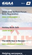 How aiaa.org looks like on a mobile device such as an iPhone.