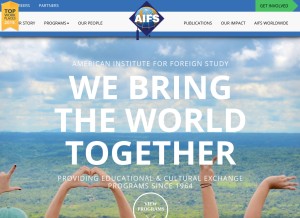 How aifs.com looks like on a tablet such as an iPad.