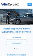 How aimcertify.com looks like on a mobile device such as an iPhone.