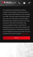 How aimediagroup.com looks like on a mobile device such as an iPhone.