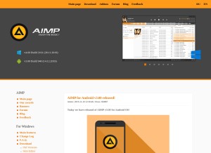 How aimp.su looks like on a tablet such as an iPad.