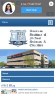 How aimseducation.edu looks like on a mobile device such as an iPhone.