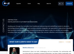 How aimtraction.software looks like on a tablet such as an iPad.