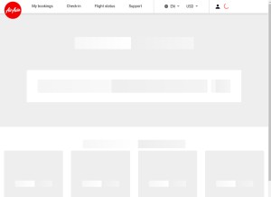 How airasia.com looks like on a tablet such as an iPad.