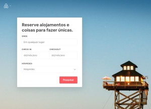 How airbnb.pt looks like on a tablet such as an iPad.