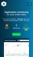 How airbrake.io looks like on a mobile device such as an iPhone.