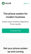 How aircall.io looks like on a mobile device such as an iPhone.