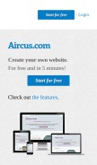 How aircus.com looks like on a mobile device such as an iPhone.