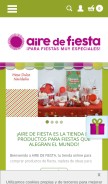 How airedefiesta.com looks like on a mobile device such as an iPhone.