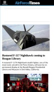 How airforcetimes.com looks like on a mobile device such as an iPhone.