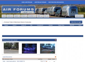 How airforums.com looks like on a tablet such as an iPad.