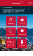 How airgreenland.com looks like on a mobile device such as an iPhone.
