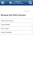 How airlinepilotforums.com looks like on a mobile device such as an iPhone.