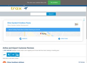 How airlinequality.com looks like on a tablet such as an iPad.