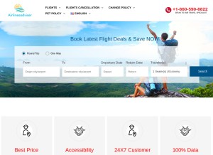 How airlinesadviser.com looks like on a tablet such as an iPad.