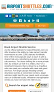 How airportshuttles.com looks like on a mobile device such as an iPhone.