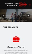 How airporttaxissurrey.com looks like on a mobile device such as an iPhone.
