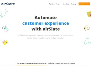 How airslate.com looks like on a tablet such as an iPad.