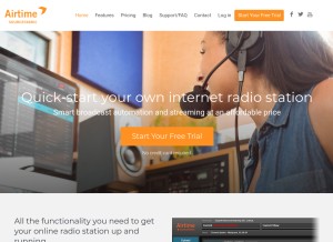 How airtime.pro looks like on a tablet such as an iPad.
