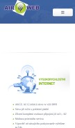 How airweb.cz looks like on a mobile device such as an iPhone.