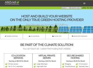 How aiso.net looks like on a tablet such as an iPad.