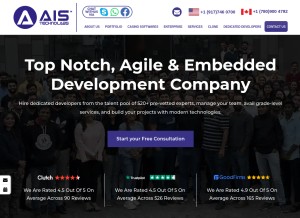 How aistechnolabs.com looks like on a tablet such as an iPad.