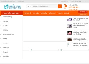 How aiva.com.vn looks like on a tablet such as an iPad.