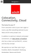 How aixit.com looks like on a mobile device such as an iPhone.