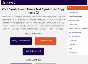 How ajwu.com looks like on a tablet such as an iPad.