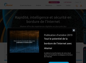 How akamai.com looks like on a tablet such as an iPad.