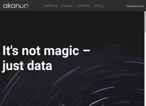 How akanoo.com looks like on a tablet such as an iPad.