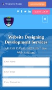 How akashdayalgroups.com looks like on a mobile device such as an iPhone.